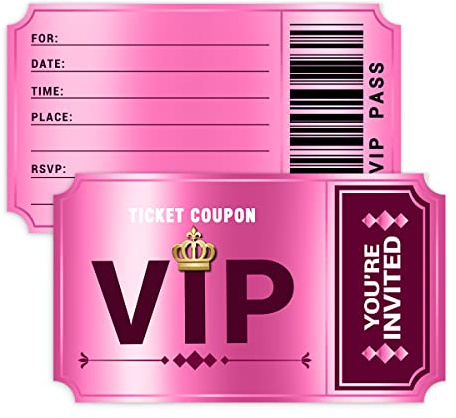 wuguimeii 20 Double-Sided Design Birthday Party Invitations with Envelopes Movie VIP Party Invitations, Baby Shower Parties Invites Supplies Favors Rose Red