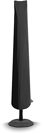 Bosmere Grande housse de parasol toutes saisons, 100 % imperméable, protection UV, tissu Oxford 600D, L153 C53 cm (31 cm en haut), 6A590C, gris anthracite