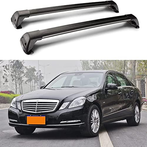 HOWENG Barres Toit Voiture Rail Cross Aluminium,pour E Class W212 Sedan 2009-2016 Rails Support Barre Transversale Automatique Porte-Bagages sur Toit Support Vélo Transport Supérieur