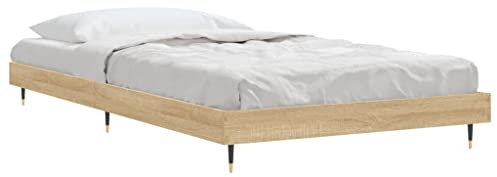 vidaXL Bettgestell Sonoma-Eiche 90x200 cm Holzwerkstoff