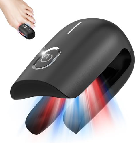 iKeener Nagelpilz Behandlungs Gerät, Effektive Behandlung von Onychomykose mit rotem und blauem Licht, schmerzlos, um die Gesundheit der Nägel zu verbessern, Fusspilz behandlung schnell intensiv