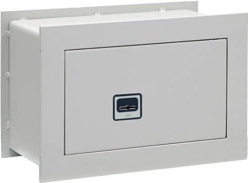 AERREGI CASSAFORTE A MURO GRIGIO CON DOPPIA CHIAVE MISURE 42X20X30 CASSAFORTE A PARETE CASSAFORTE A INCASSO CON CHIUSURA MECCANICA