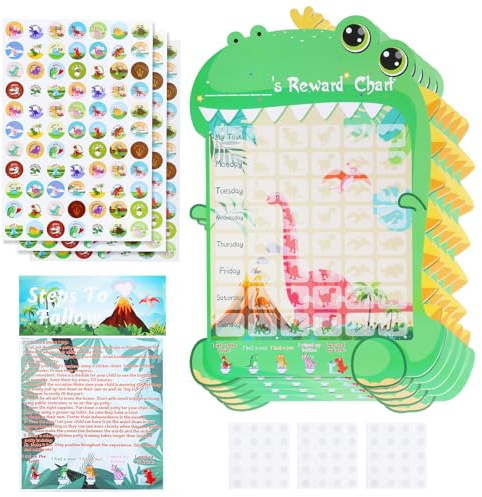 GWHOLE 5 Pack Potty Training Reward Chart with 231 Stickers and Tips Guide