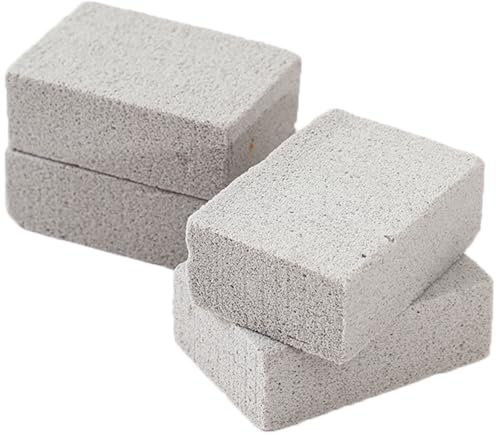 Wmzjnljy 4pcs Grill Cleaning Brick Block Reusable Griddle Cleaning Brick Block Grill Stones Cleaner for Barbecue Grates Sink Pool KitchenToilet Tiles Bath(Z26-4)