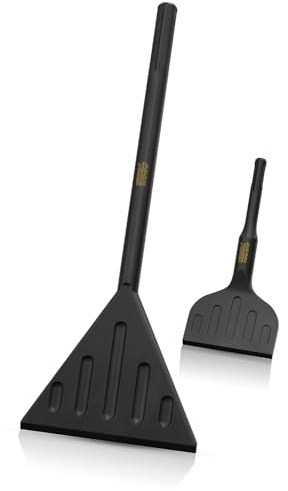CSOOM SDS Max Chisel, 6 Inch by 15 Inch Tile Removal Scraping Chisel for Floor Removal, Concrete Mortar Thinset with SDS Max Handle Rotary Hammer Bit