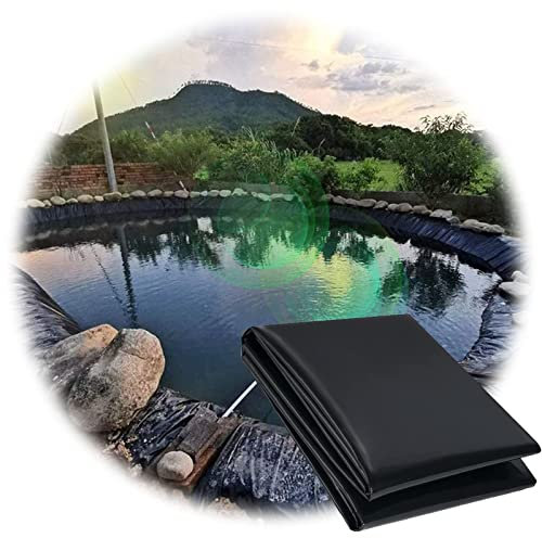Bâche de bassin pré-formée très résistante avec sous-couche indéchirable pour extérieur, jardin, piscine, cascade, noir, 4 x 8 m
