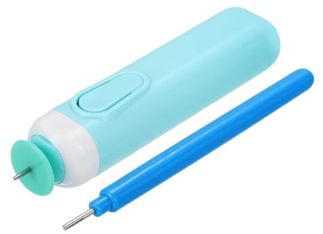 sourcing map Electric Quilling Pen, Plastic Quilling Needle Pen, Paper Crafting Tool Slotted Kit for Beginners Art Craft DIY Paper Flowers Making Handmade Paper Rolling Crafts(Blue)