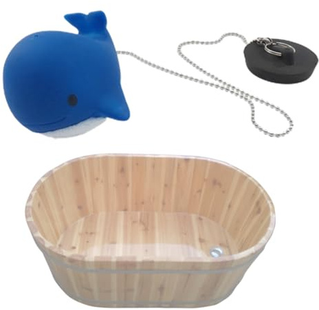 Tappo di scarico per vasca da bagno galleggiante in gomma, a catena anti-perdite, vasca da bagno multi- , bagno giocoso, fermo 'acqua adatto ai bambini, Fit Drain Co