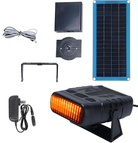 Calentador Solar Para Invernadero, Calentador Portátil Para Gallinero Con Energía Solar Para Invierno, Calentadores Con Panel Solar Con Protección Contra Sobrecalentamiento Para Coche, Gallinas