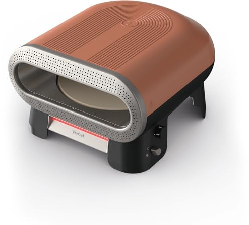 Tefal Pizza Pronto, Forno per pizza elettrico da esterno, Pietra rotativa automatica, Fino a 400°C, Multifunzione 4 Temperature, Pala per pizza inclusa, JM600TE0