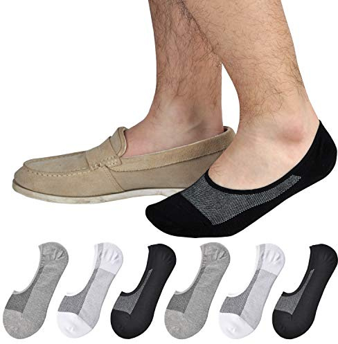 6 Pairs Mens Women Genuine No Show Socks Low Cut Athletic Socks Non Slip