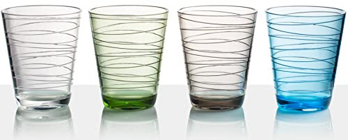 BRUNNER 0830214N Trinkglasset, Mehrfarbig Sortiert, Set of 4