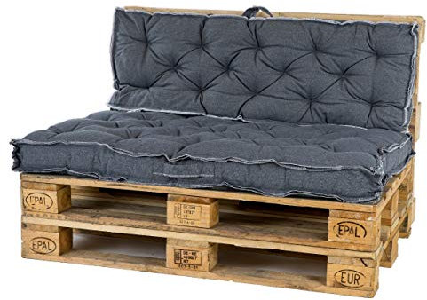 Lemetex Palettenauflage Palettenkissen Sitzkissen SCANDIC dunkelgrau 120x80cm
