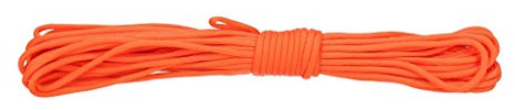 GEORGES Paracordrep 550 för camping och utomhus, spännrep, skosnören med 7 kärnsträngar längder (orange, 15)