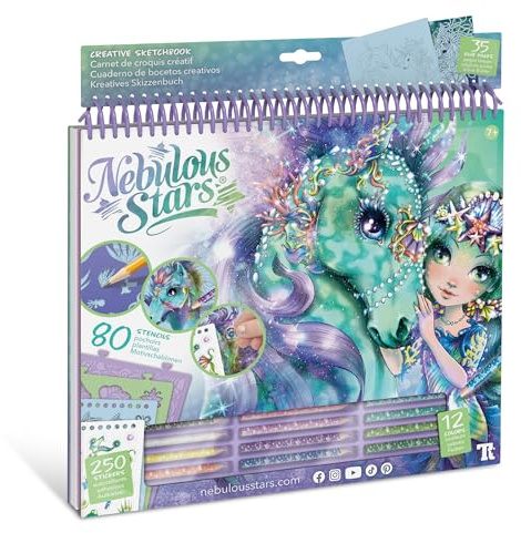 Nebulous Stars Creative Notebook – Fantastic Horses – Water, Colourful, 1