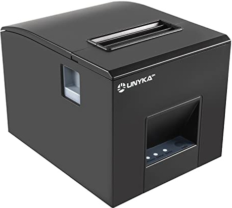 Unykach Impresora Térmica 80 mm para POS/TPV – UK56007 con USB, Serial, RJ12 (cajón), LAN – Compatible Windows/Linux/Mac/Android (ESC/POS, Tickets Rápidos 260 mm/s) No Compatible con iPad