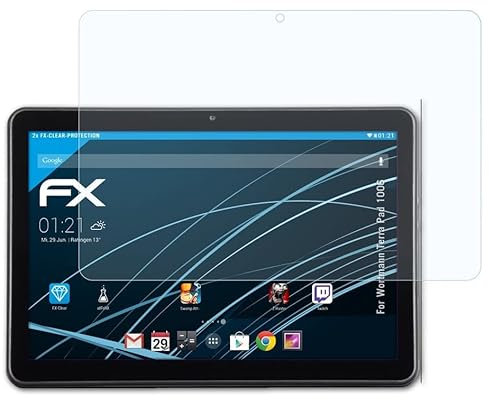 atFoliX Film Protection d'écran compatible avec Wortmann Terra Pad 1006 Protecteur d'écran, ultra-clair FX Écran protecteur (2X)