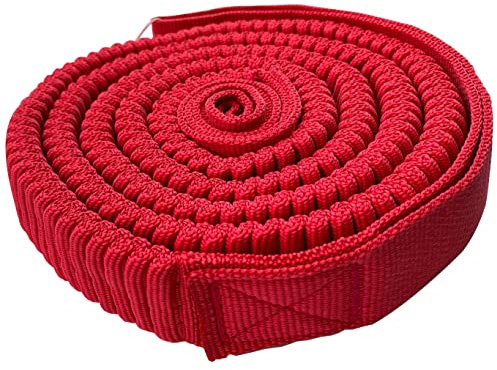 Bike Bungee Tow Rope, All Bicycle Leash for Kids Adult Long Trip MTB & Cycling Pull Strap (Red)