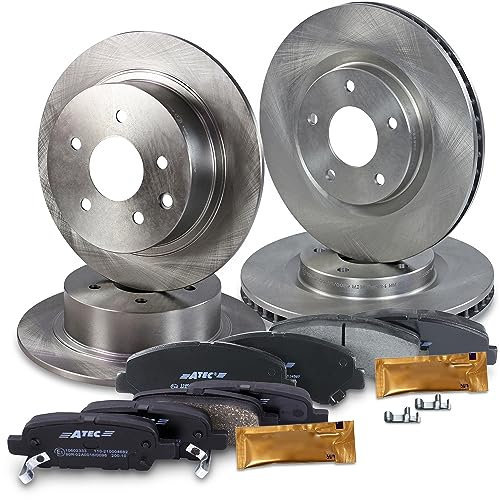 ATEC Germany Set freni incl. dischi anteriori Ø 295 mm ventilati + posteriori Ø 291 mm pieni + pastiglie freno Compatibile con NISSAN QASHQAI (J10, NJ10, JJ10E)