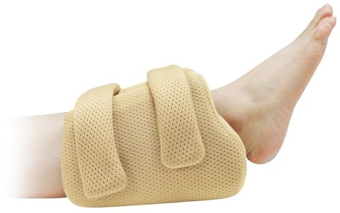 Ehucon Protection de talon 3D pour escarres, coussin de cheville pour patients âgés ou alités, coussin de talon pour escarres, coussin d'élévation des pieds pour soulager les douleurs au talon causées
