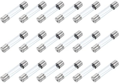 QUARKZMAN 18pz Fusibili a Tubo in Vetro, Assiali Con Filo di Collegamento 6x30mm 15A 250V per Sostituire o Riparare Diversi Elettrodomestici Domestici (F15A)