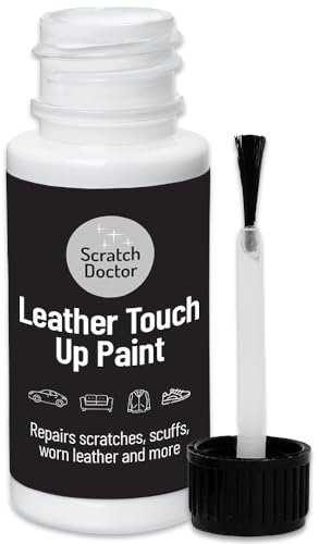 Scratch Doctor Leather Touch up Paint | For Furniture, Sofas, Cars Seats, Shoes, Handbags 15ml (White)