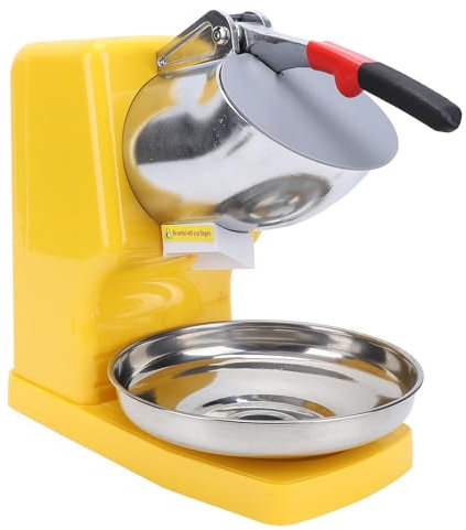 Luocute Broyeur à Glace électrique, Broyeur à Glace en Acier Inoxydable 500 W avec Doubles Lames, Conception étanche, Multi-Usage pour Glace Pilée et Cône de Neige, Machine à (Prise UE