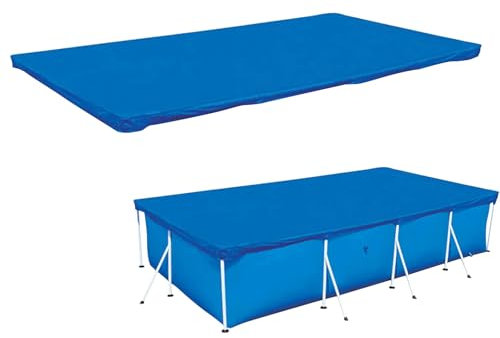Bâche De Protection pour Piscine Rectangulaire, Couverture Spa À Bain À Remous Résistant Aux UV Étanche, Protecteur De Piscine À Poussière pour Les Piscines À Cadre 300x200cm