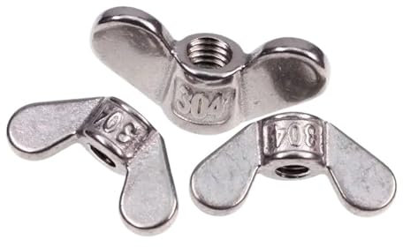 Écrou à oreilles rond M4 M5 M6 M8 en acier inoxydable 304, 1 à 6 pièces(M6-2pcs)