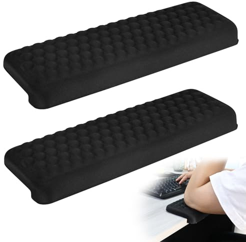 PYserne 2 Stück L-Förmige Ergonomische Handgelenk Ellenbogenkissen, 30x10cm Memoryfoam Schreibtisch Handballenauflage Unterarm und Handgelenk Komfort Unterstützung für Büro Zuhause