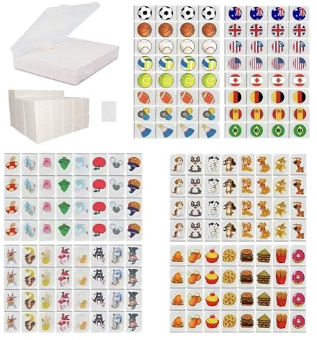 XEERUN Seaside Escape Game Blocks Mahjong Sets, 65 Tiles 30mm Blocks Mahjong Tile Game, Funny Mini Mahjong Sets with 3 Sets of Cute Stickers and Mahjong Box, Family Board Games for Kids and Adults