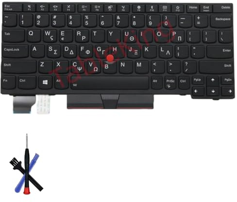 Table-King Clavier de Remplacement rétroéclairé Applicable Lenovo Thinkpad X280 A285/X390 X395/L13 Gen1/S2 Gen6/S2 5th Gen S2 (Grec)