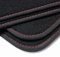 teileplus24 BV543 Velours Fußmatten kompatibel mit Ford Kuga 2 Facelift 2016-2019 Trittschutz Fahrermatte, Naht:Rot