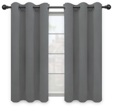 Easy-Going Cortinas Opacas para Dormitorio, Aislamiento térmico sólido con Ojales, Cortinas de Ventana para reducción de Ruido, Cortinas de oscurecimiento de habitación para Sala de Estar, 2 Paneles