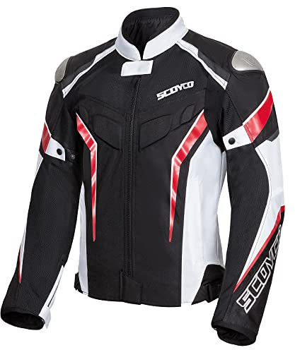 Scoyco Mesh Veste de Moto Blouson Motard Homme Sport avec CE Armored Équipement de protection pour moto tout-terrain Racing Camping de Chasser
