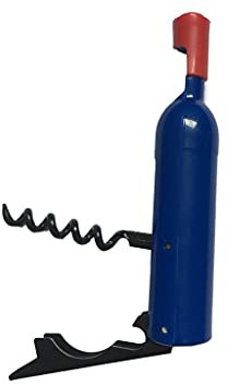 corkscrew bottle Corkscrew Wine Bottle Shape Corkscrew Creative Wine Opener ABS Material Multi-function Portable Sea Horse Knife For Family Use Family restaurant waiter (Color : Blue)