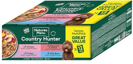 Natures Menu Country Hunter Multipack Game Meat Selection Canned Wet food for Dogs - 12 x 400g