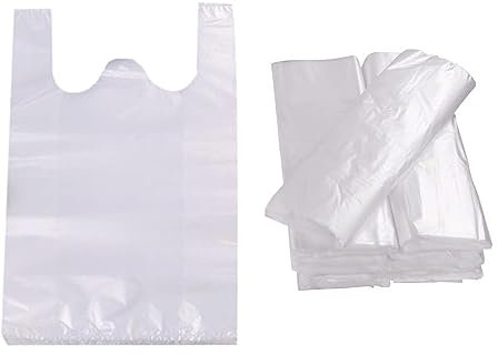 Lot de 300 sacs transparents en plastique avec poignée pour emballage alimentaire, transparent, 20x30cm, Classique