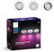 Philips Hue White & Color Ambiance Centura runde Einbauspots 3er Pack (1.050 lm), dimmbare Deckenlampen mit 16 Mio. Farben, smarte Lichtsteuerung über Sprache und App, weiß, neue Generation