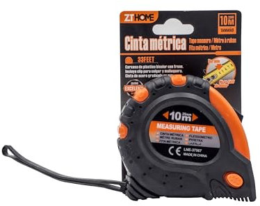 Flexómetro Profesional 10m Con Carcasa Resistente de Plástico ABS - Cinta Métrica 5m - Herramientas