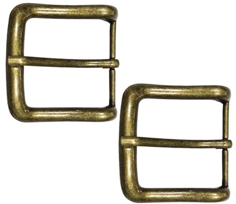 VEHYEGOI 2 Pieces Metal Square Belt Buckles, Bronze, Classic Style, Easy To Install, Durable Alloy Material