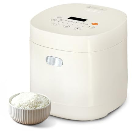 Feekaa Rice Cooker Small 1.5L - Small Rice Cooker for 1-2 People, Mini Rice Cookers, 24h Timer Delay & Keep Warm, 6 Modes White Rice/Quick Cook/Brown Rice/Cake/Yogurt, 3 Cups Uncooked White