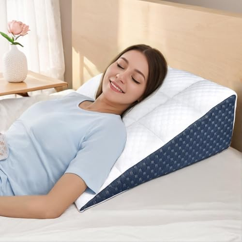 Oreiller triangulaire en mousse haute densité pour apnée du sommeil 20 cm