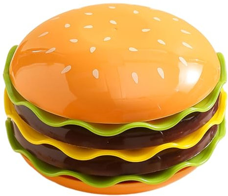 Porceosy Lot de 5/7 plats à tremper en forme de hamburger – Bols à condiments, assiettes à salade et dessert avec bol en os – Vaisselle de fête amusante pour apéritifs, collations et sauces A