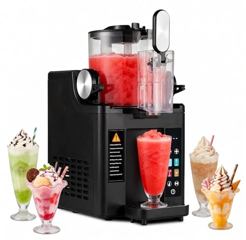 Slushie & Soft Serve Ice Cream Maker, Slushie Machine for Home,Frozen Drink Machine, No Ice Needed, Self Cleaning Slushy Machine, Perfect for Milkshake, Frozen Margaritas, Cocktail and More