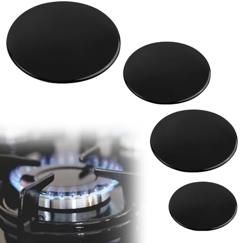 Vurixfo 4 Pcs Gas Burner Cap Set for SABAF, Black