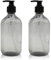 Leere Pumpflaschen, 2 Stück, 500 ml, nachfüllbare Flasche für Kochsoßen, Flüssigseifenspender, nachfüllbarer Behälter für Kochsoßen, ätherische Öle, Lotionen, Seife, Bio-Schönheitsprodukte (Grau)