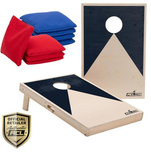 Cornhole Officiell 90x60 - Svart - UV-tryck Direkt på Trä (100%) - 2 Brädor + 8 Påsar - ACL-kvalitet
