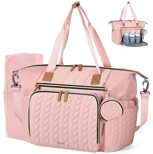 Tonyeee Sac à Langer -Sac Bébé avec Matelas à Langer Grand sac à langer pour bébé Imperméable - Portable Sac à bandoulière -Sac à bandoulière pour bébé avec bretelles