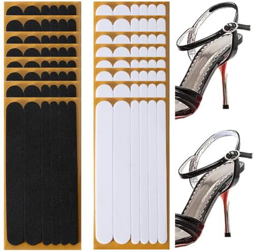 CRASPIRE 18 feuilles Coussin de Sangle de Chaussure Insert Poignées de Talon 2 couleurs Poignée de Sangle de Chaussure Bande de Talon en Mousse Autocollante Coussinets de Protection de Talon